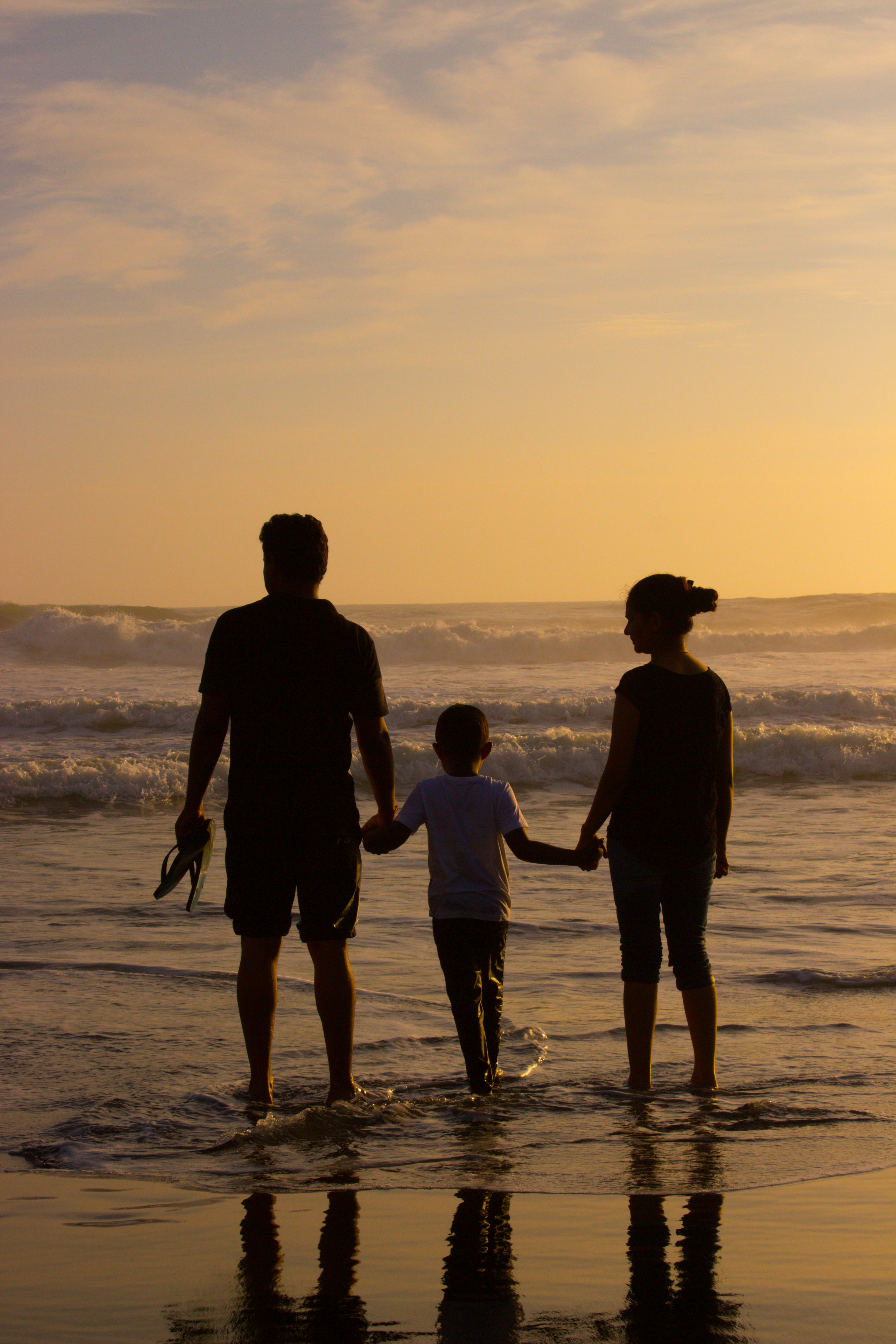 Family at sunset